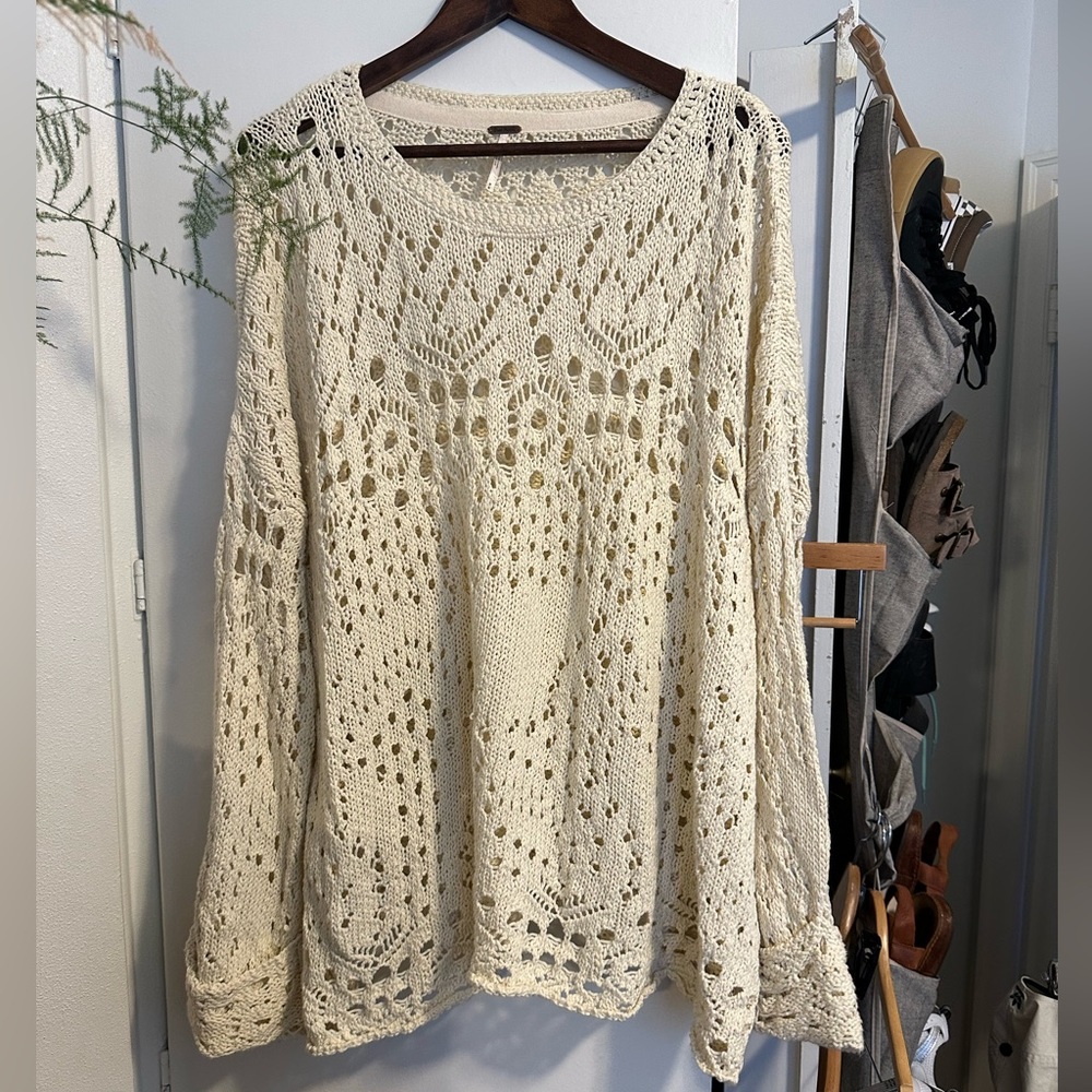 Free People Crochet Sweater